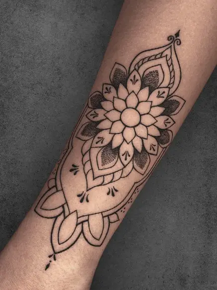 henna inspired dotwork tattoo