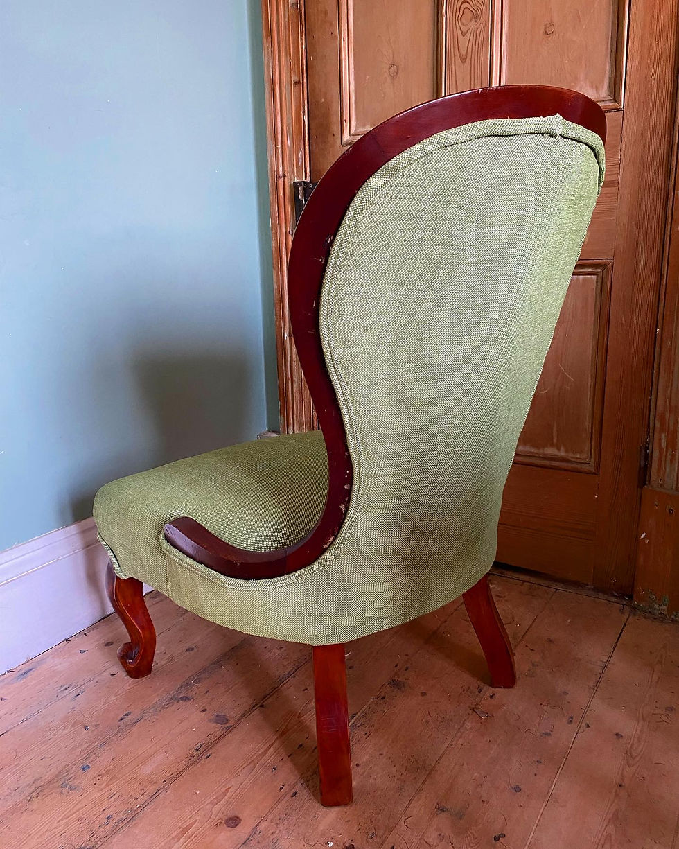 Thumbnail: Green Victorian Nursing Chair