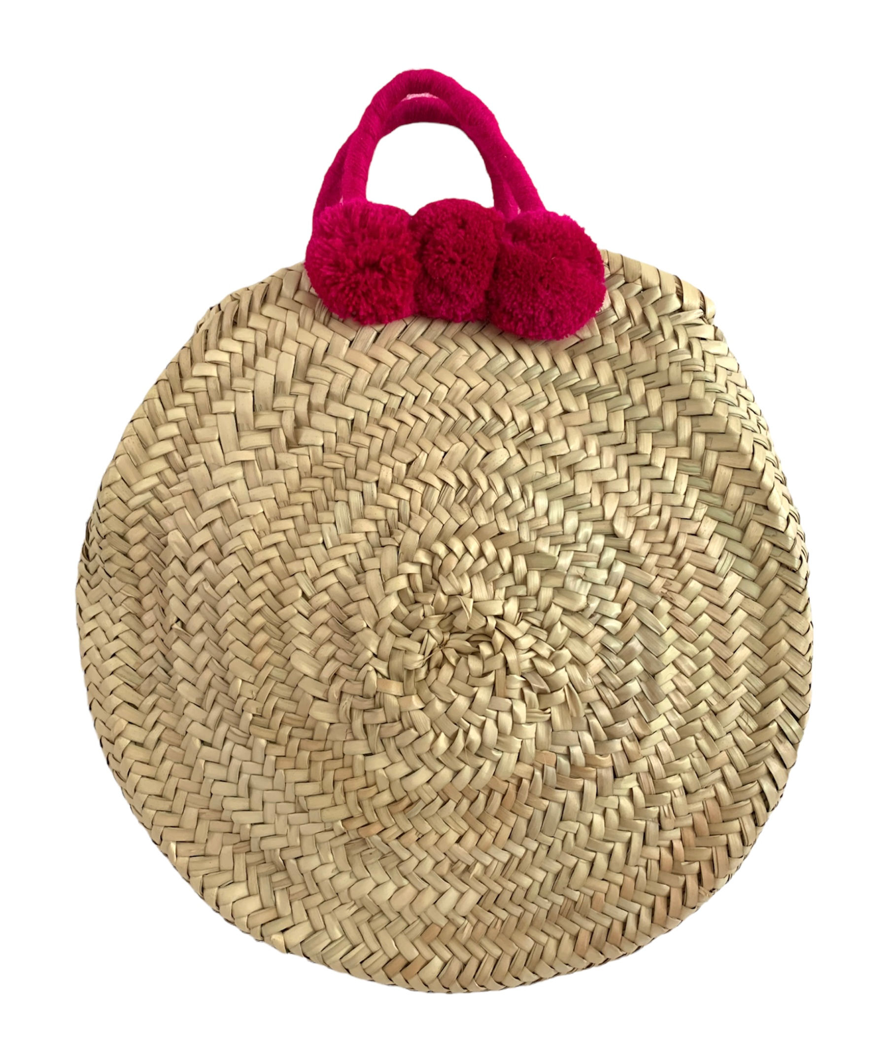 Annie® Round Straw Tote - Large - Fushia