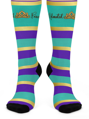 Multi Stripe Sock in Charcoal and Royal