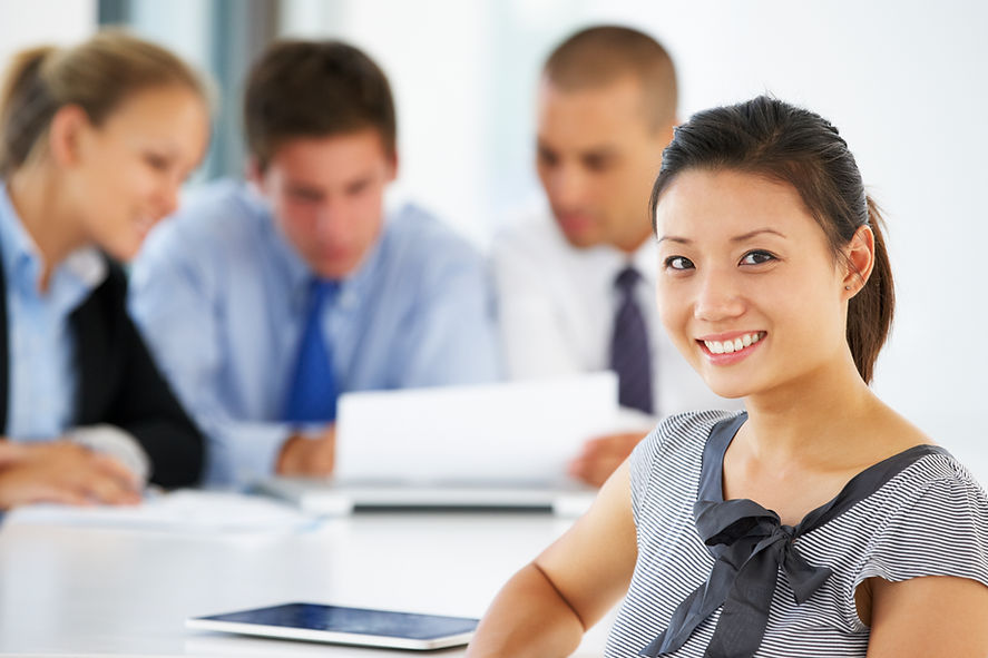 Young professional woman smiling