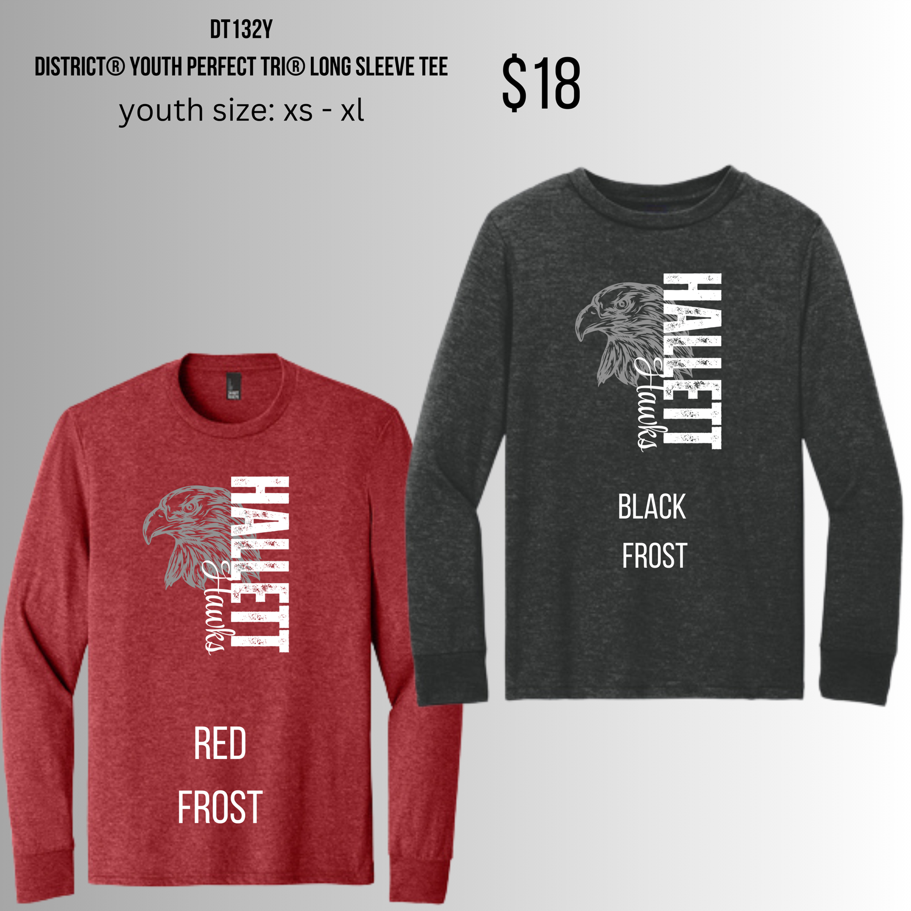 Hallett Hawks Longsleeve Tee - Youth