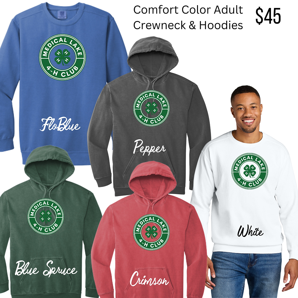 Thumbnail: Medical Lake 4-H Comfort Colors Sweaters