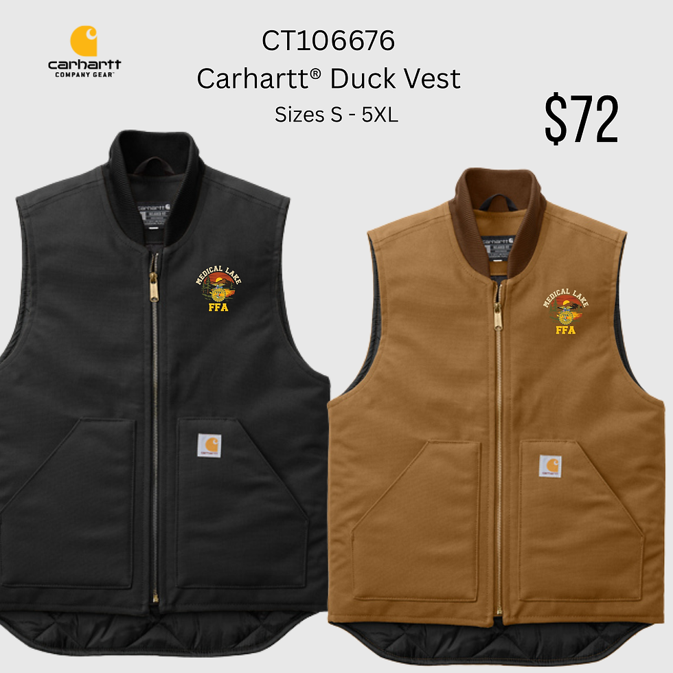 MLHS FFA Carhartt Duck Vest