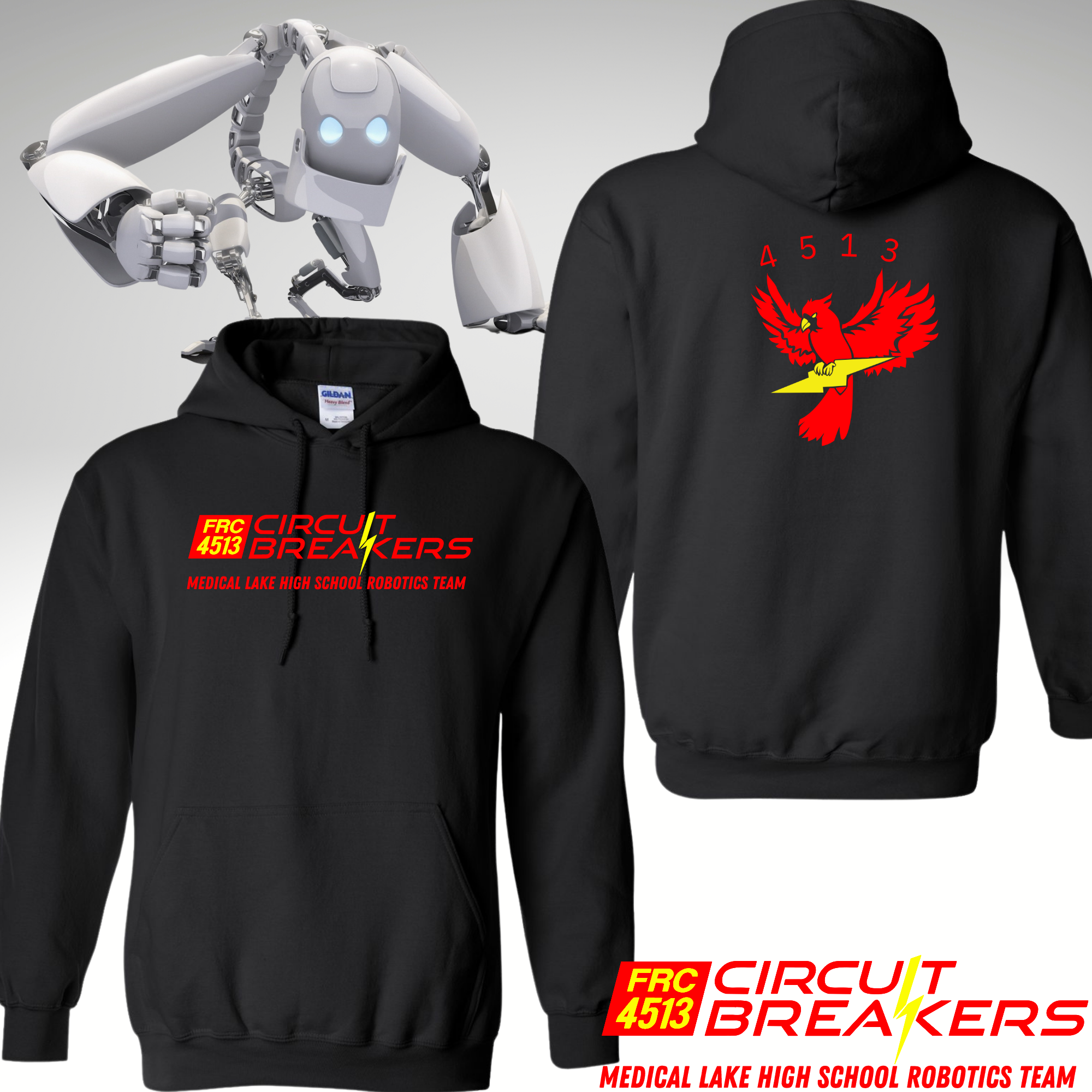 MLHS Robotics black hoodie
