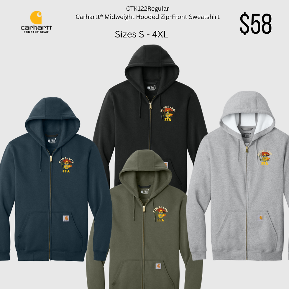 MLHS FFA Carhartt Midweight Full Zip Hooded Sweatshirt