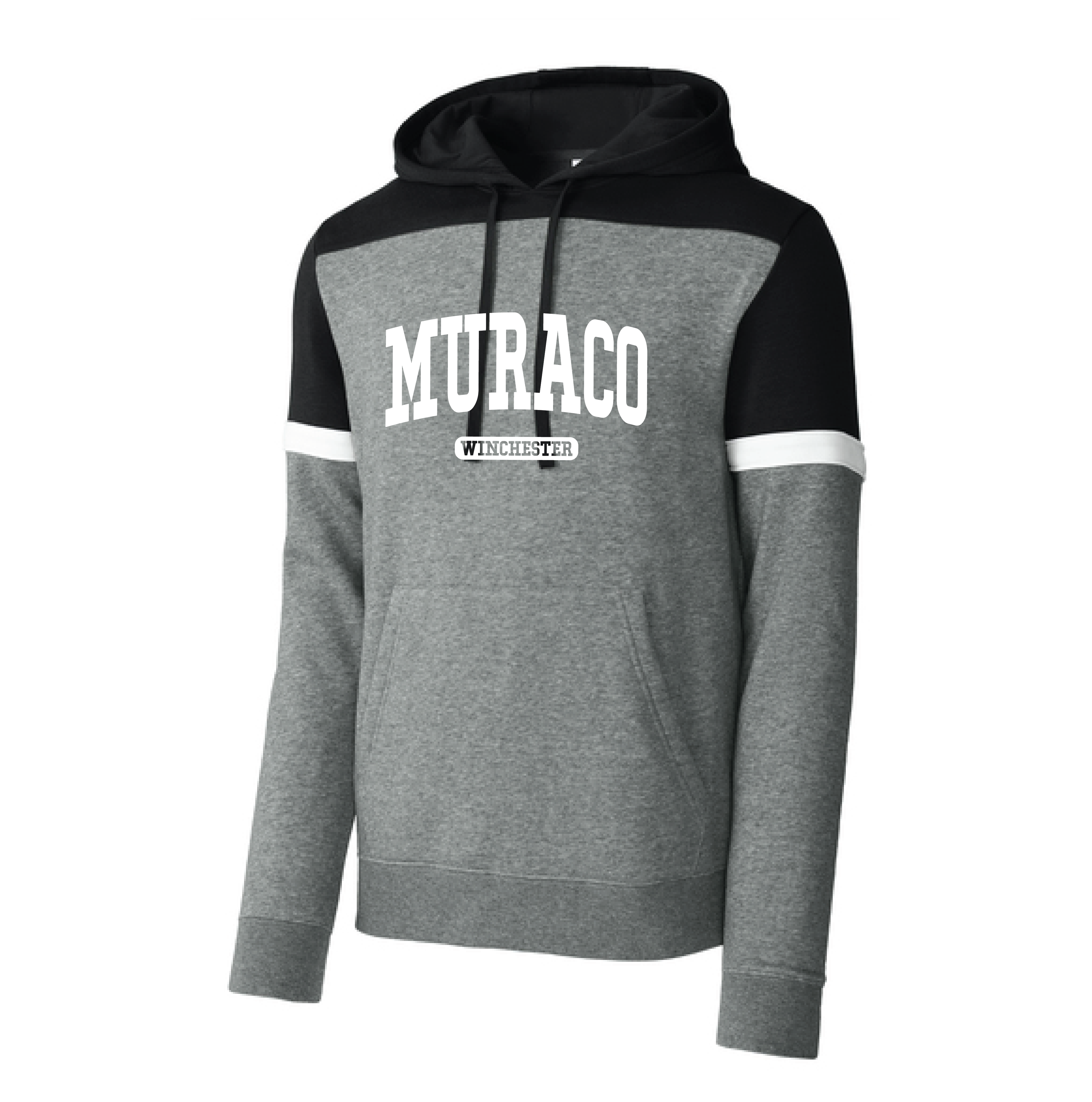 Muraco Stripe Drive Fleece Colorblock Hooded Sweatshirt