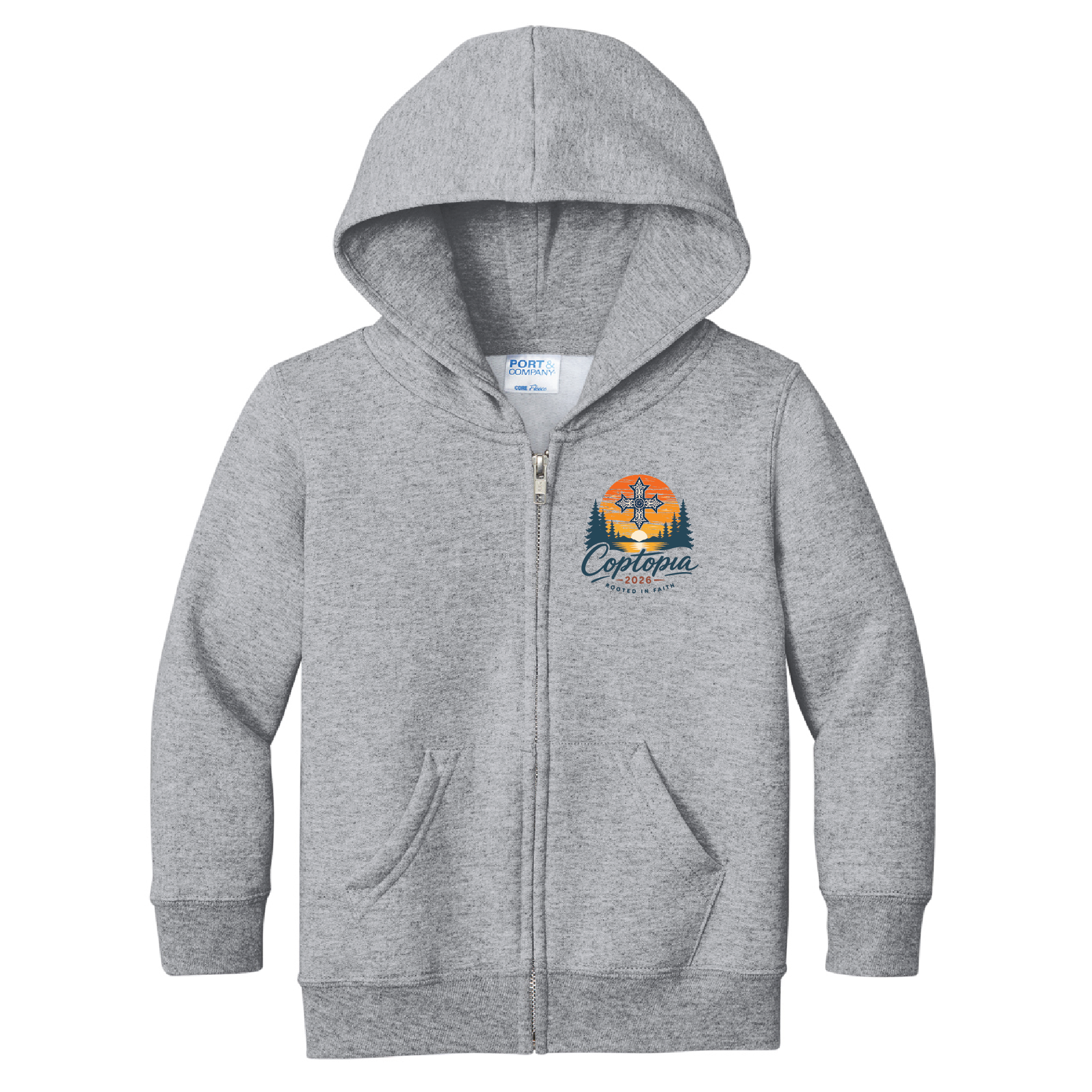 Coptopia Toddler Zip Hooded Sweatshirt