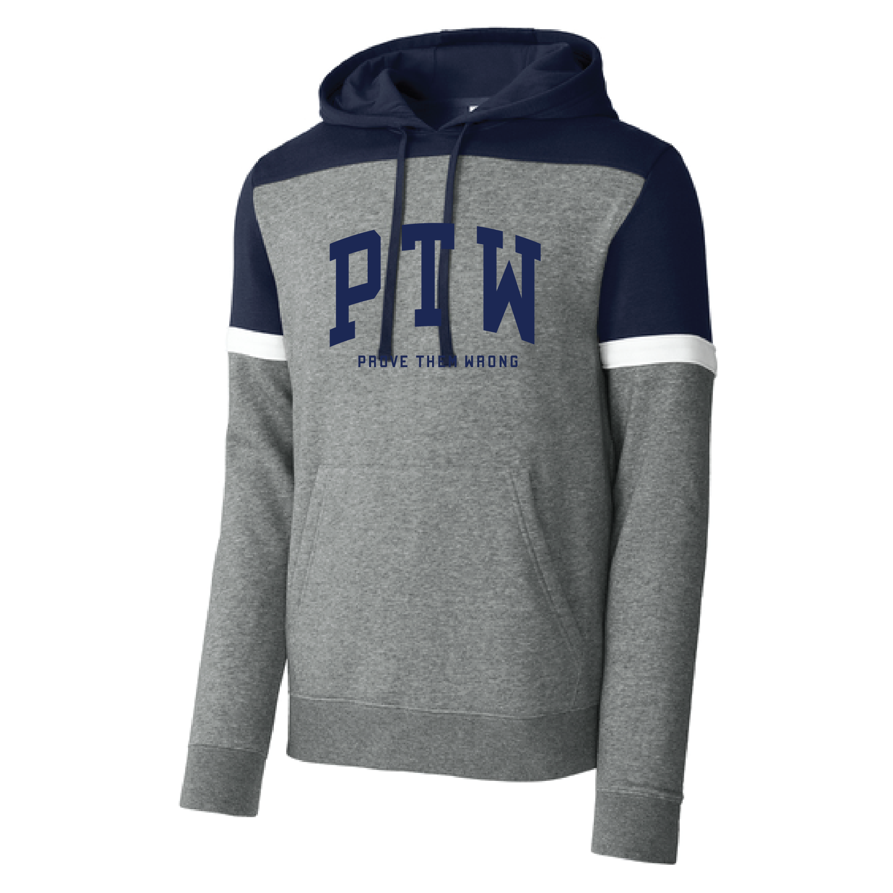 PTW Stripe Drive Fleece Colorblock Hooded Sweatshirt