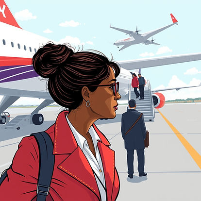 a south indian woman with darker skin, hair in a bun , glasses and red , professional jack