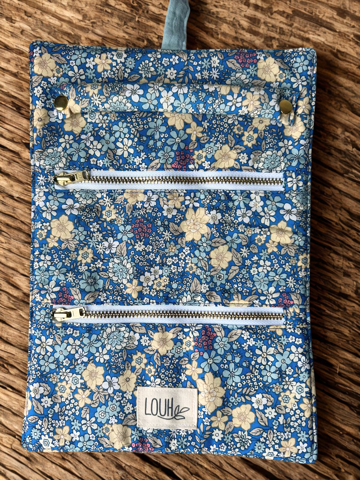 TRAVEL JEWELRY POUCH blue