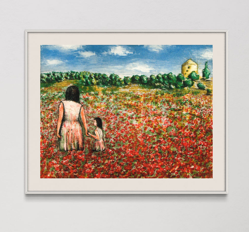 Walking through the poppy fields