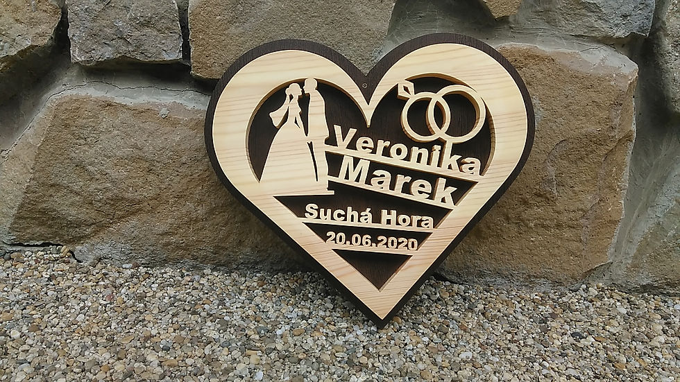 Svadobný dar z dreva