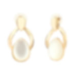 Monalisa Stone Pearl White Earrings