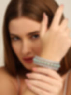 Silver Plated AD American Diamond Studded Bracelet