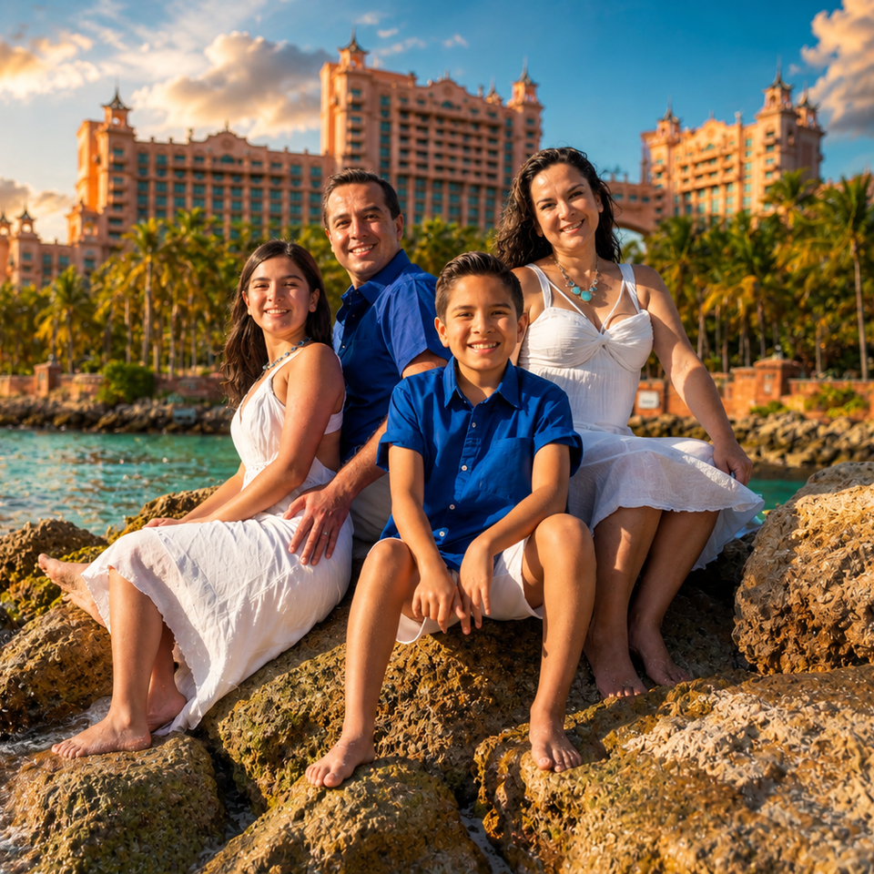 Destination Vacation Family shoot at Atlantis Resort Paradise Island Bahamas
