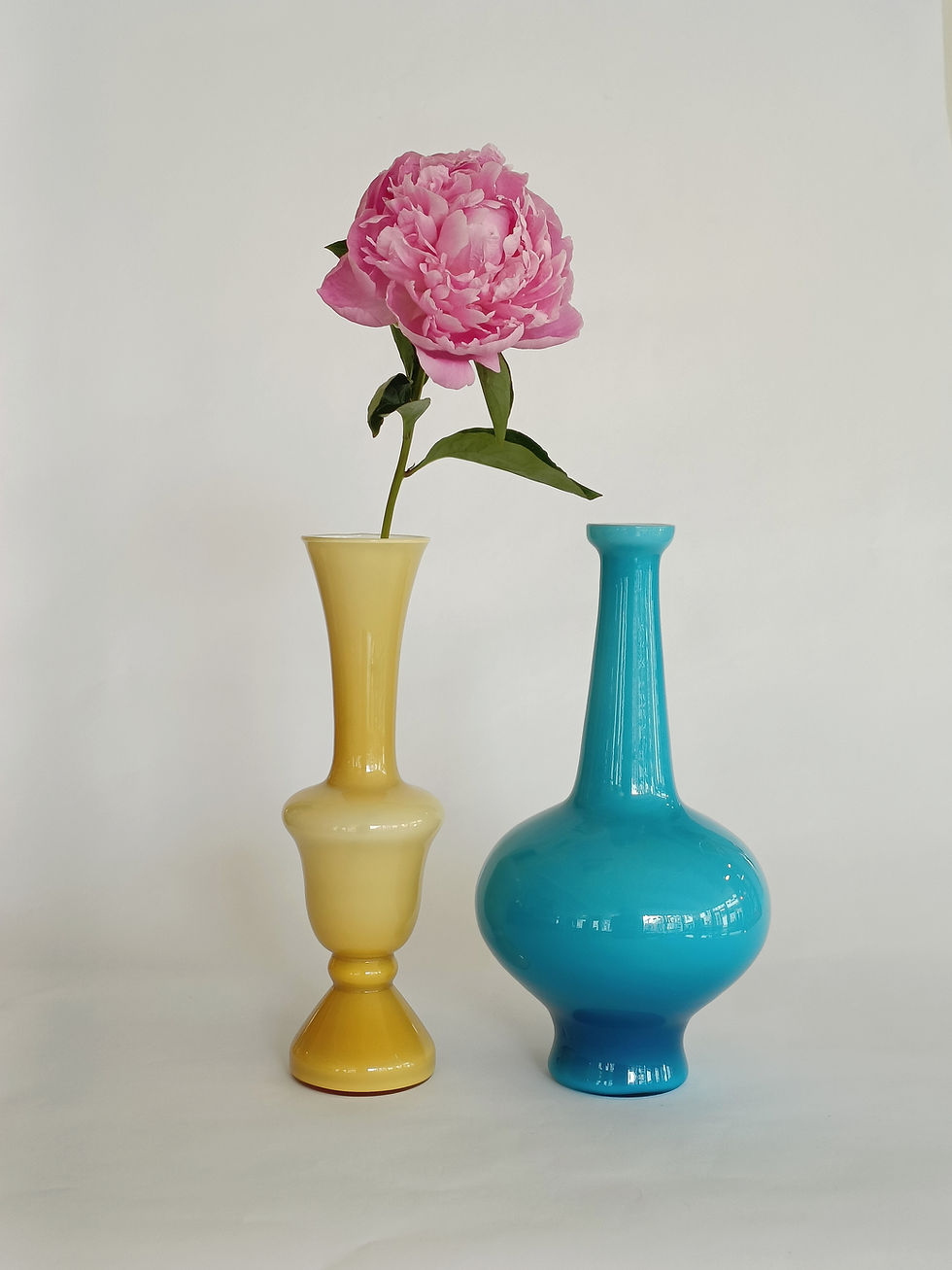Thumbnail: Large blue opaline glass vase