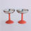 Thumbnail: Set of 6 dessert coupes with red base