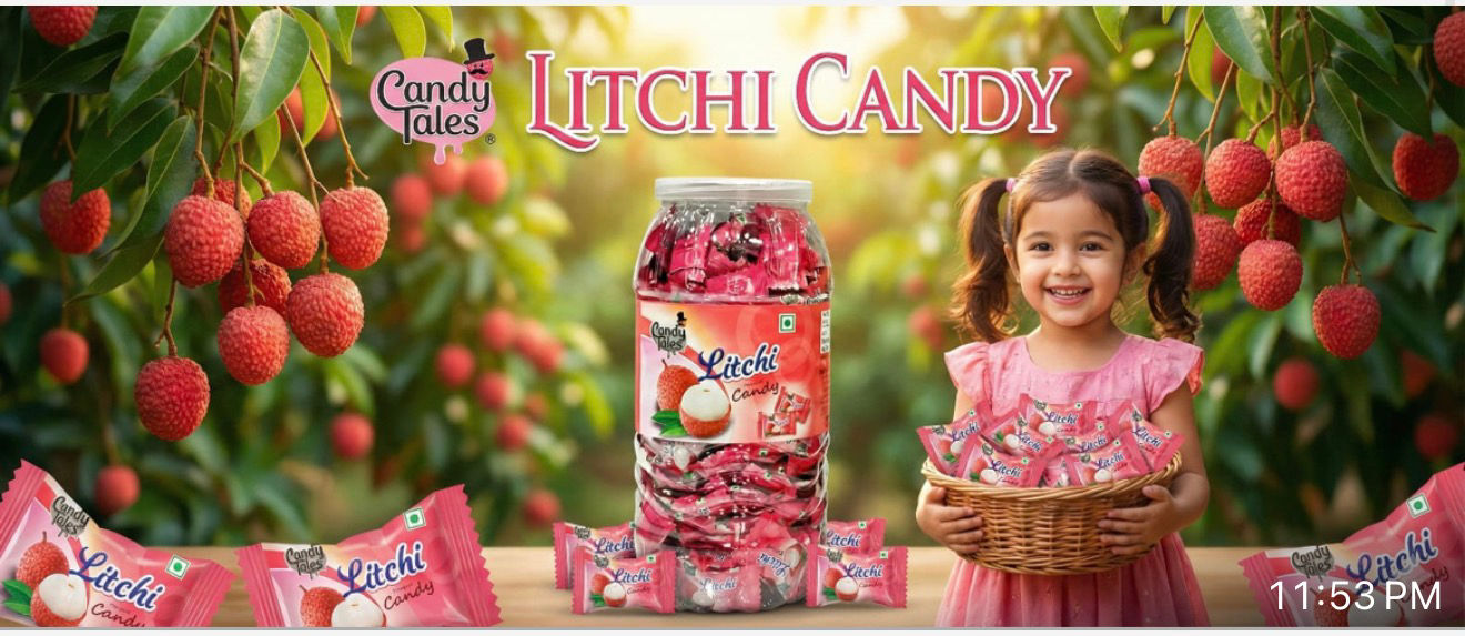 CANDIES , LICHI FLAVOUR , 160 candies