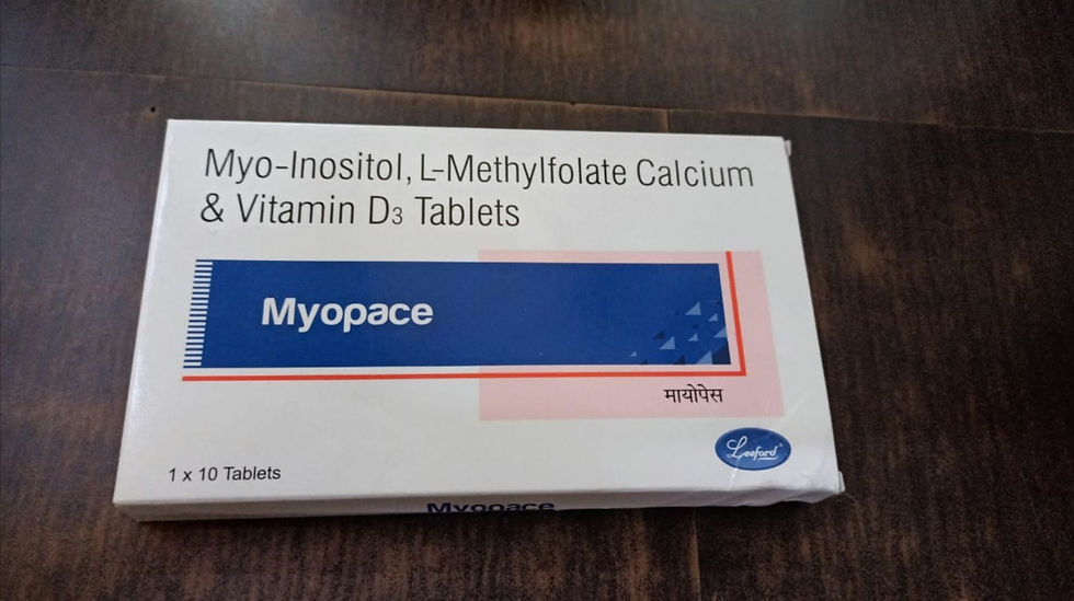 For pregnancy, Myopace having Myo-inositol, L-methylfolate,D3 tablets , 10s