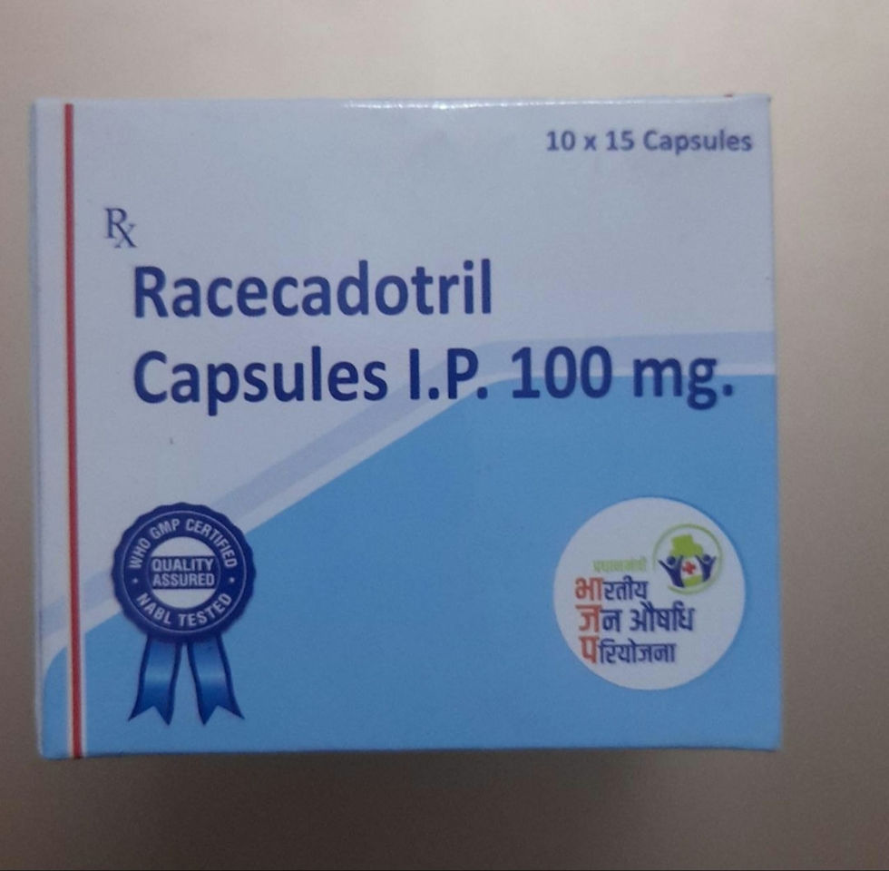 Janaushadhi Racecadotril capsules 100 mg , 15tablets