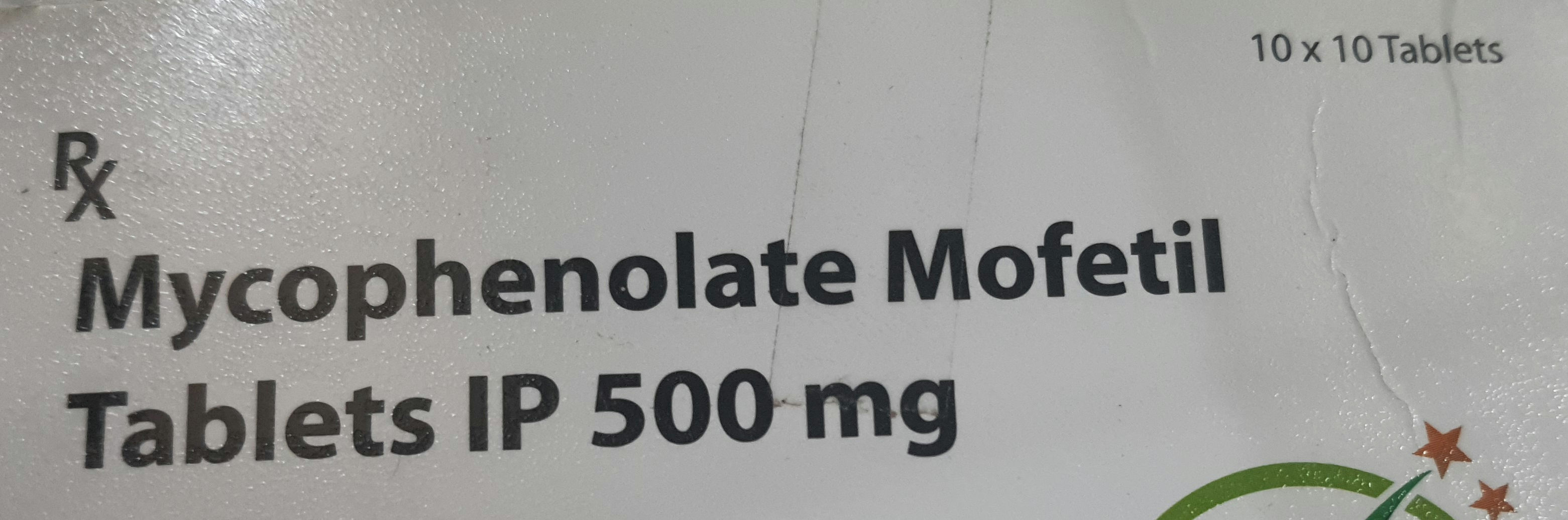 Mycophenolate Mofetil 500 mg, 10 tablets