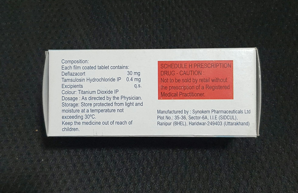Thumbnail: Like Defcort Tm, Deflazacort & Tamsulosin  (30mg/0.4mg), 10 tablets