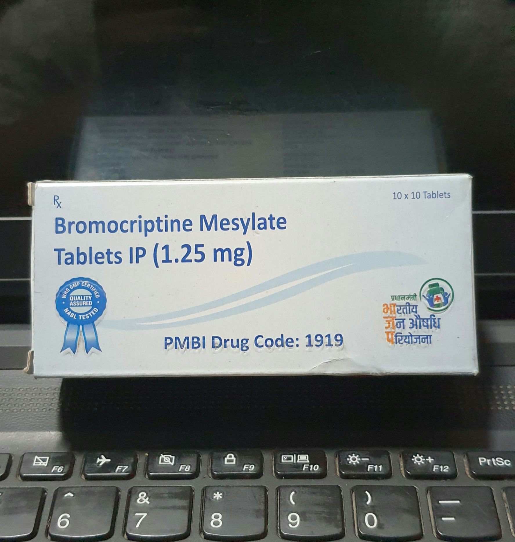 Like Sicriptin, Bromocriptine Mesylate 1.25 mg, 10 Tablets