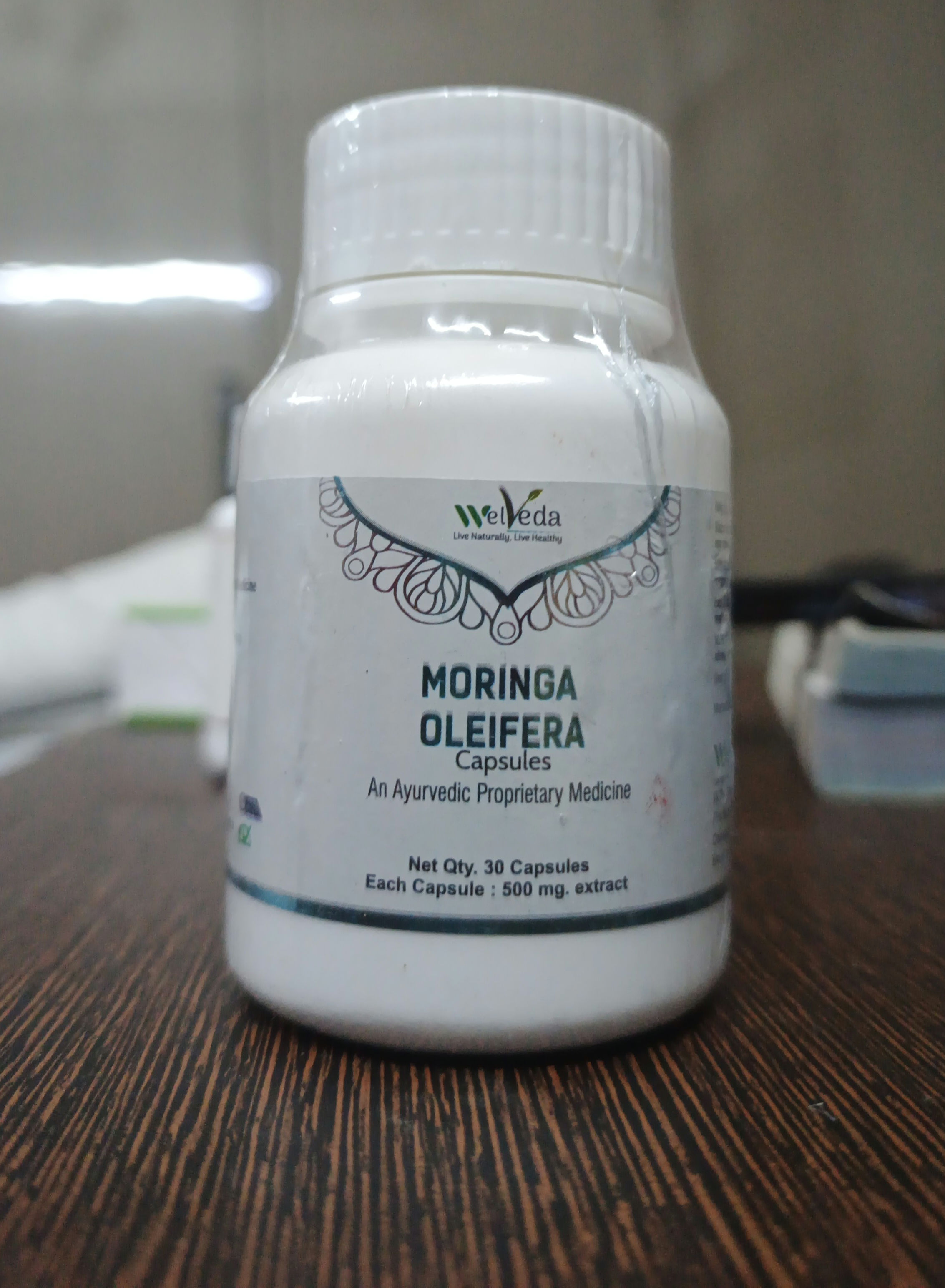 MORINGA OLEIFERA 500 mg, 30 capsules