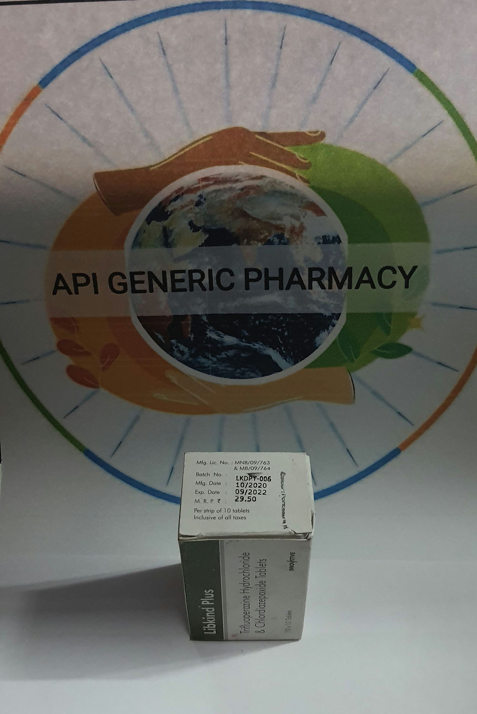 Thumbnail: LIBKIND PLUS , TRIFLUOPERAZINE+CHLORDIAZEPOXIDE (1+10MG),10 TABLETS