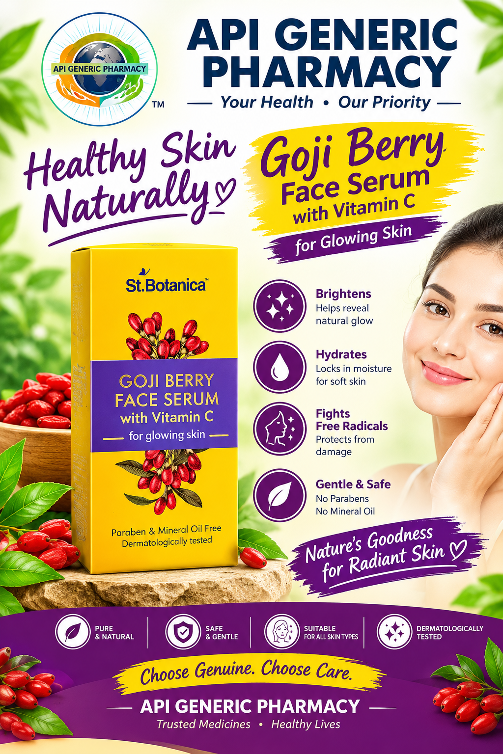 Goji Berry Face Serum With Vitamin C ,30 ml