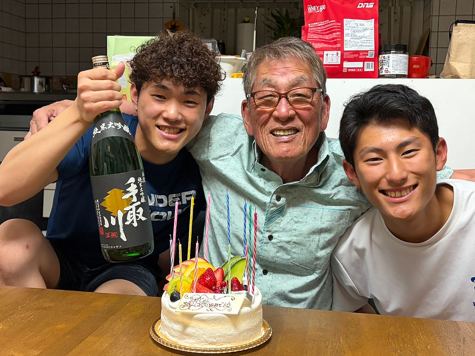 主人75才誕生日お祝い