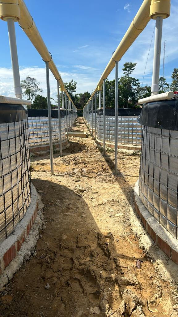 Miniatura: Suministro e instalación de tanque de geomembrana ø6m X 1,2m Altura