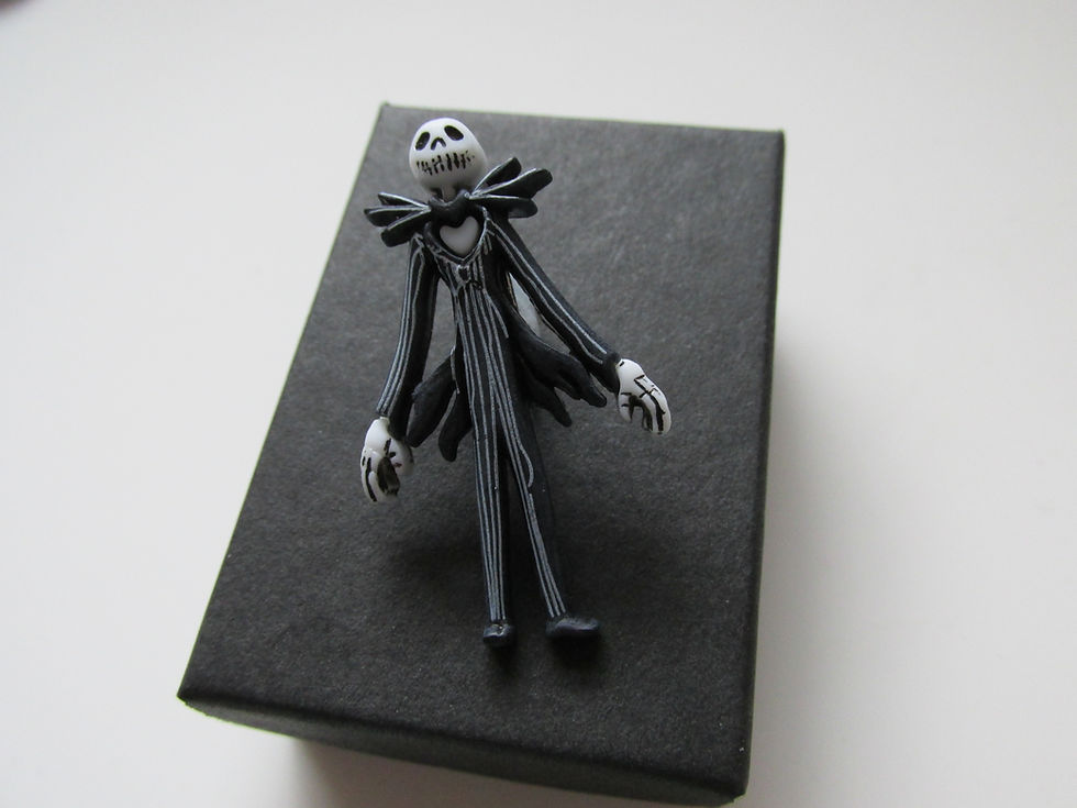 Thumbnail: Handmade Halloween / Christmas Jack Skellington Themed Brooch Tie/Lapel Pin