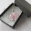 Thumbnail: Handmade Pink Floral Blossom Flower Tree of Life Print - Glass Pendant Chain Nec