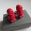 Thumbnail: Handmade Fimo Novelty Fun Food - Red Jelly Baby Sweets Cufflinks
