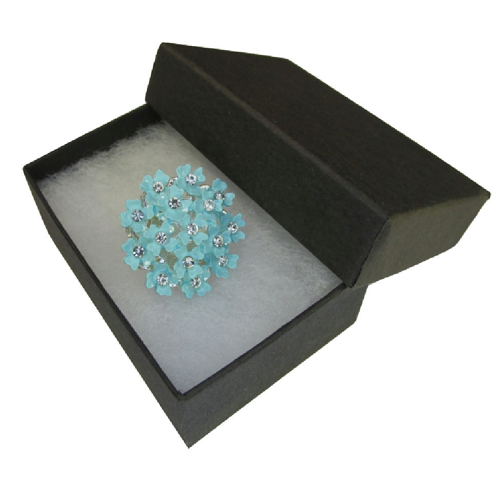 Thumbnail: Turquoise Blue Flower Cluster Enamel Brooch