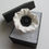 Thumbnail: Handmade Large Fimo White and Black Poppy Flower Brooch Pin