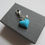 Thumbnail: Handmade Turquoise Blue Heart & Mini Silver Heart Clip on Charm