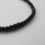 Thumbnail: Handmade Deep Gloss Black Faux Pearl Glass Bead Beaded Anklet Ankle Chain