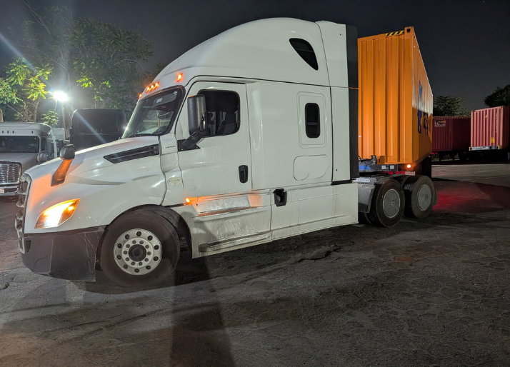 Truck with chassis and container - Apex Lane Logistics