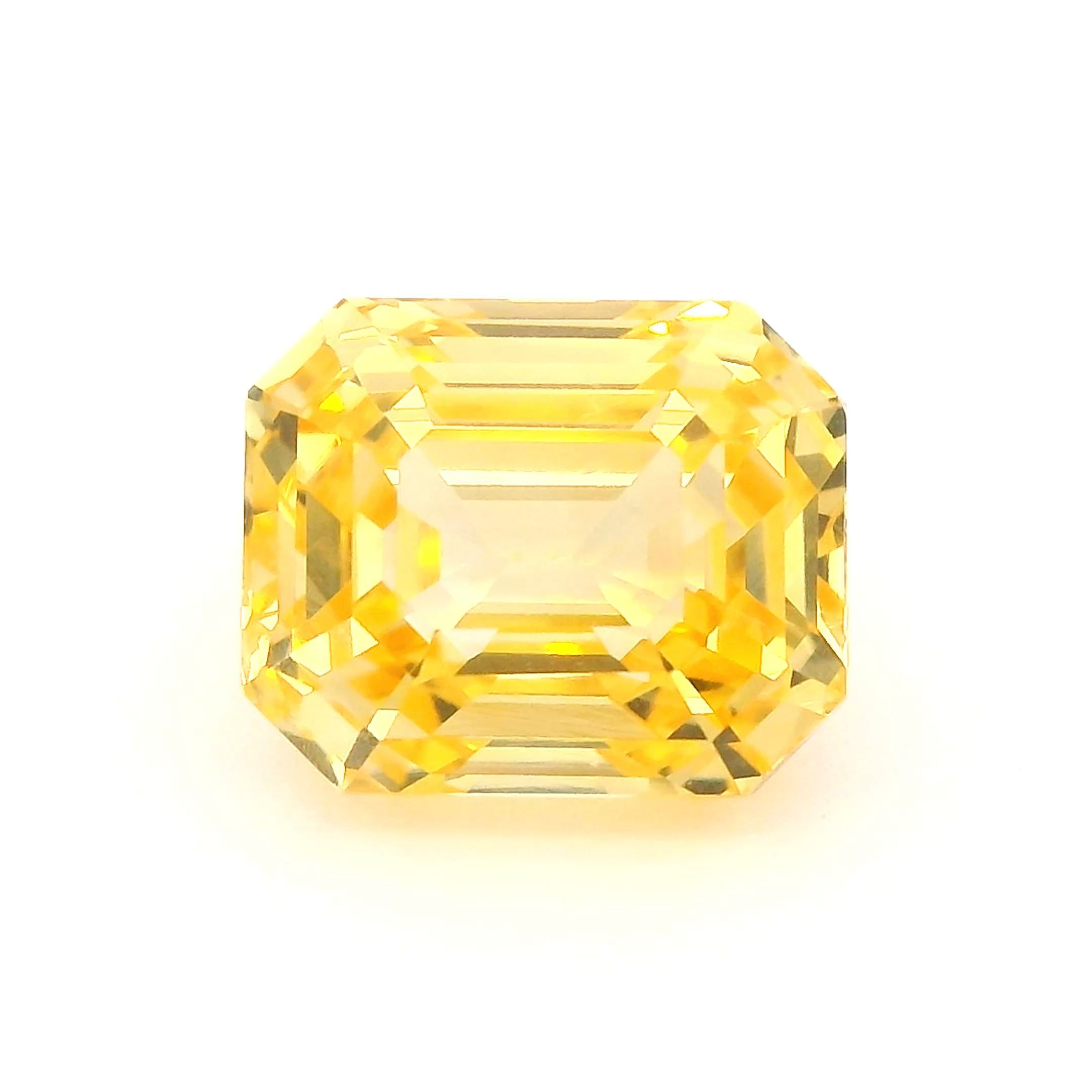 UH Yellow Sapphire 5.04 ct