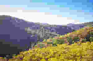 Vews of the Tyers River Gorge and Latrobe Valley from Peterson's Lookout