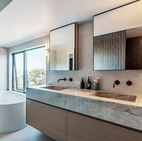 Luxury Taj Mahal Marble Bathroom Double Vanity