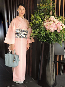 1010-紅花紬に型染帯.jpg