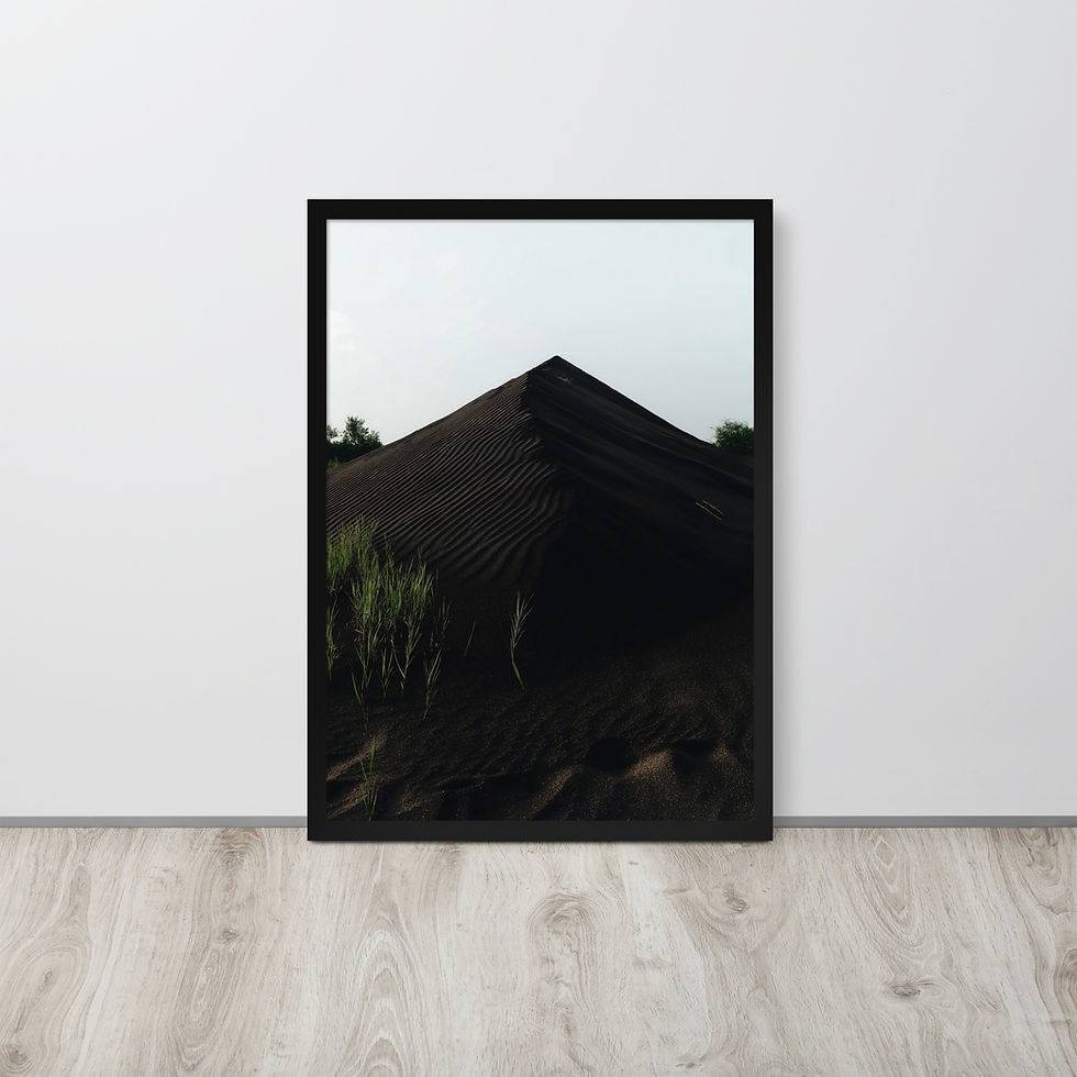Thumbnail: Framed AI art poster of Two Trees Winter Dawn by DesignByGade