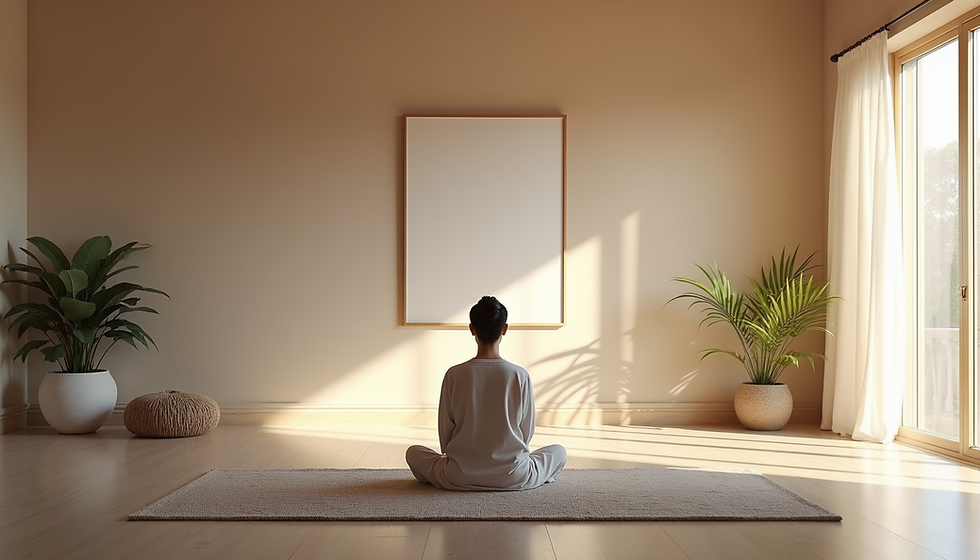 A calming environment perfect for meditation practices.