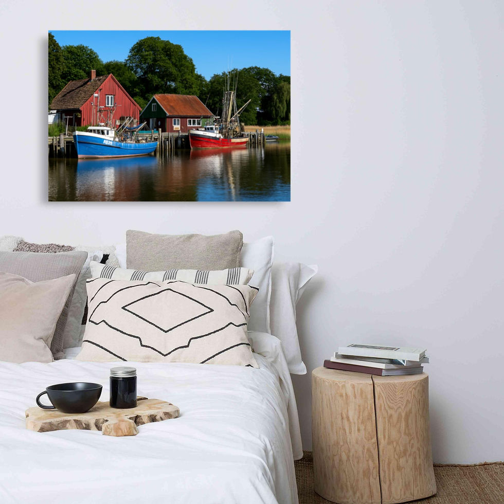 Thumbnail: Framed Cosmic Shore – Space Beach Landscape AI Art Poster by DesignByGade