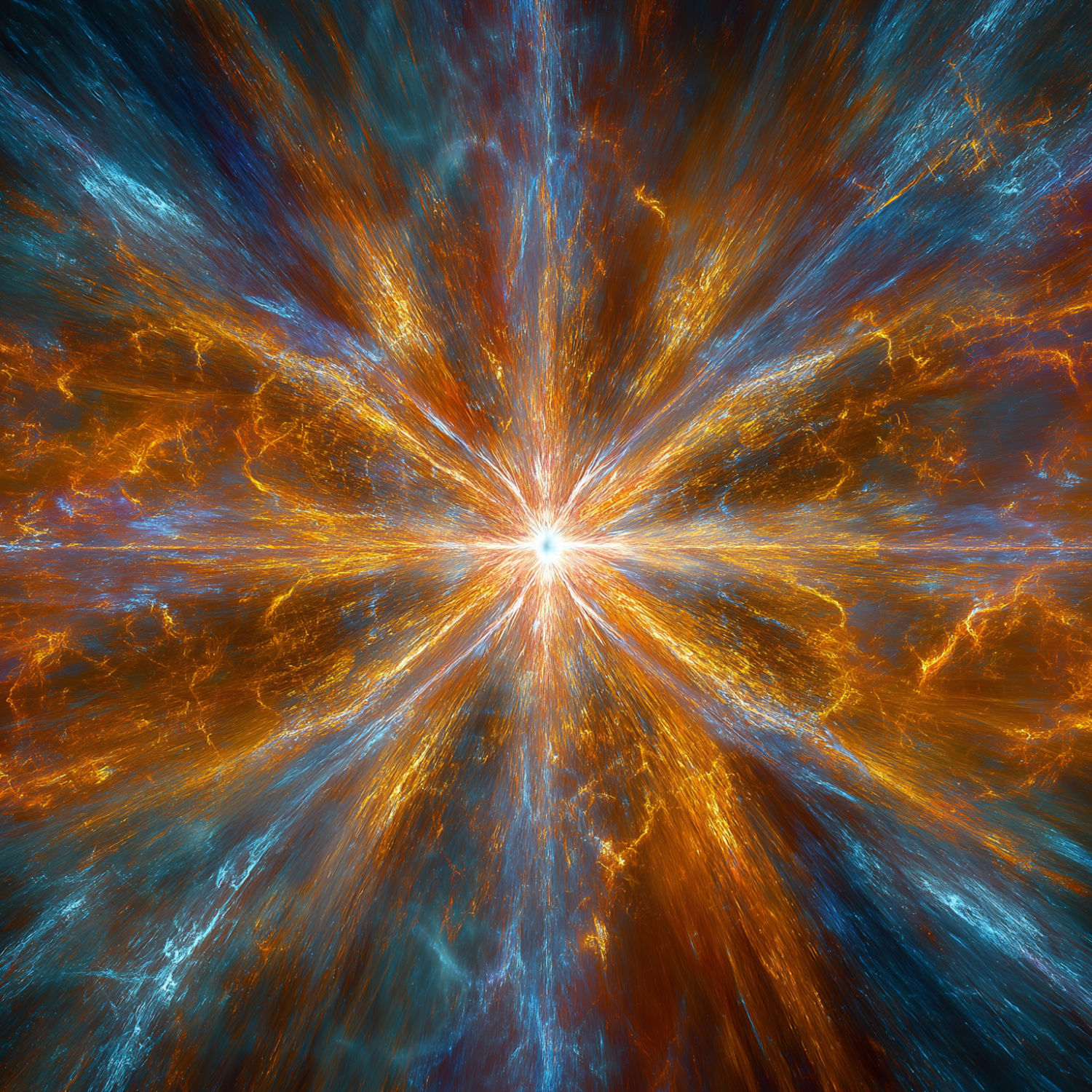Abstract Burst of Cosmic Energy and Light (Fractal) Poster