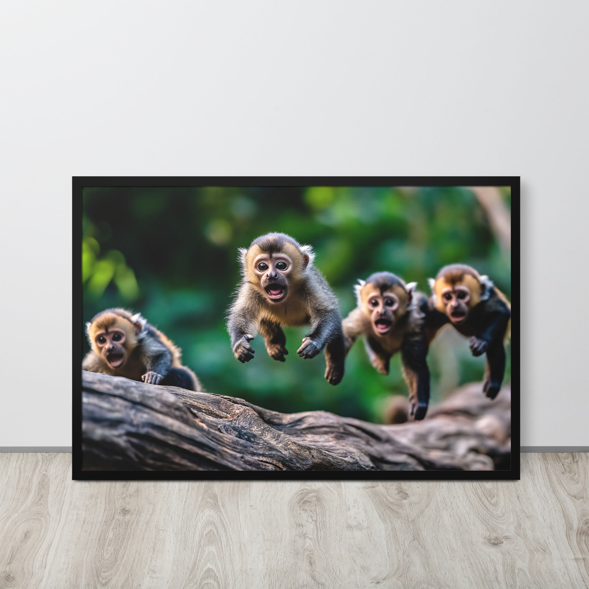 Four monkeys jumping, DesignByGade